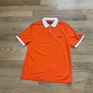 Vineyard Vines by Shep & Ian Men’s M Orange Polo Shirt Pocket White Trim